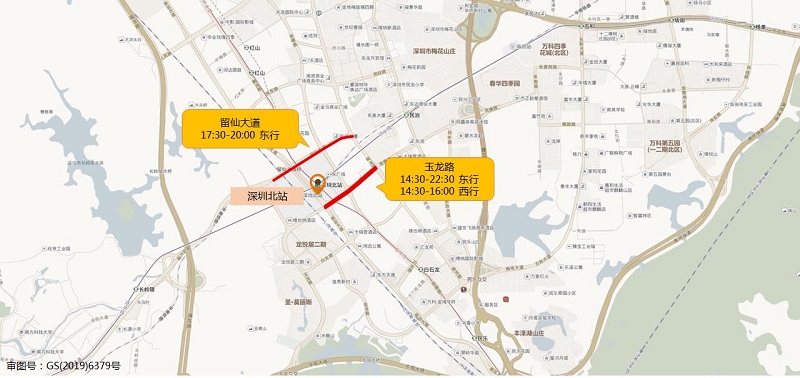 图6  9月30日（假期前一天）深圳北站假期高峰周边拥堵路段分布（预测）.jpg