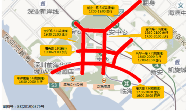 图11 假期期间滨海文化公园-欢乐港湾片区周边道路拥堵分布预测.png